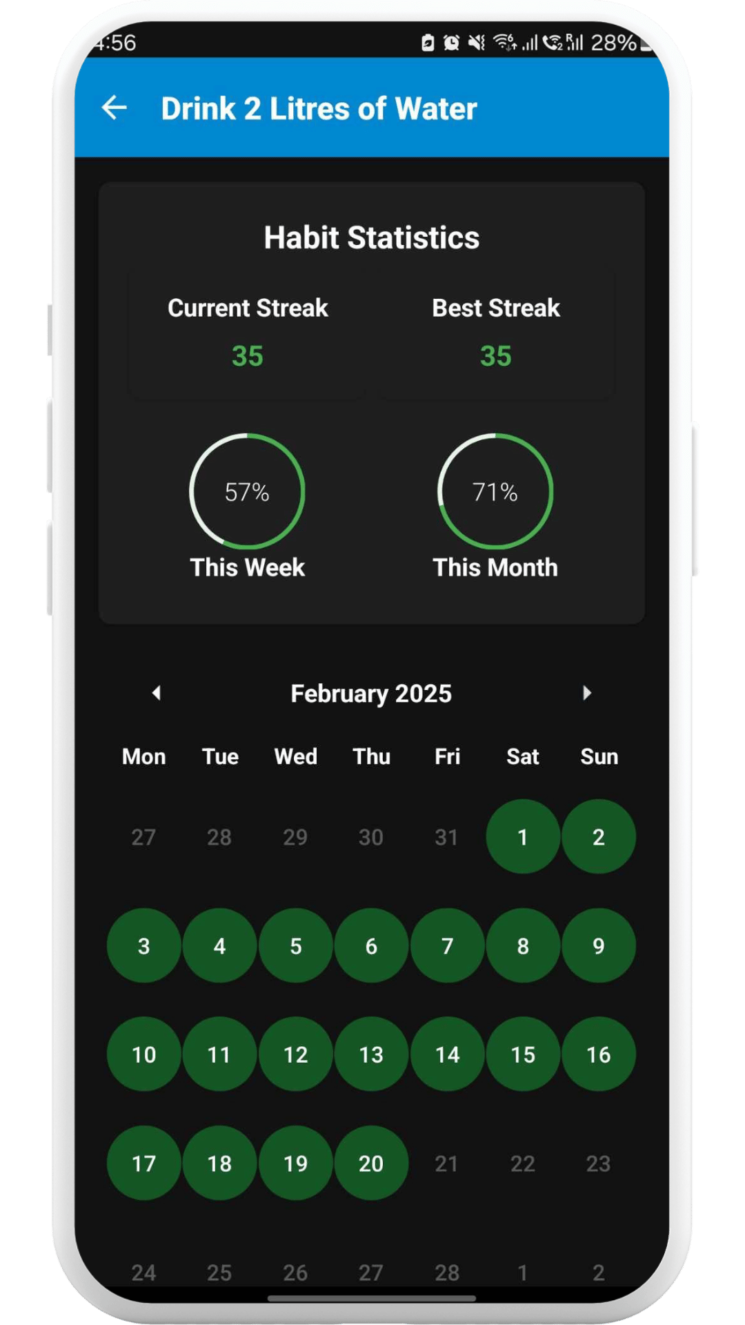 Habit Tracker Progress