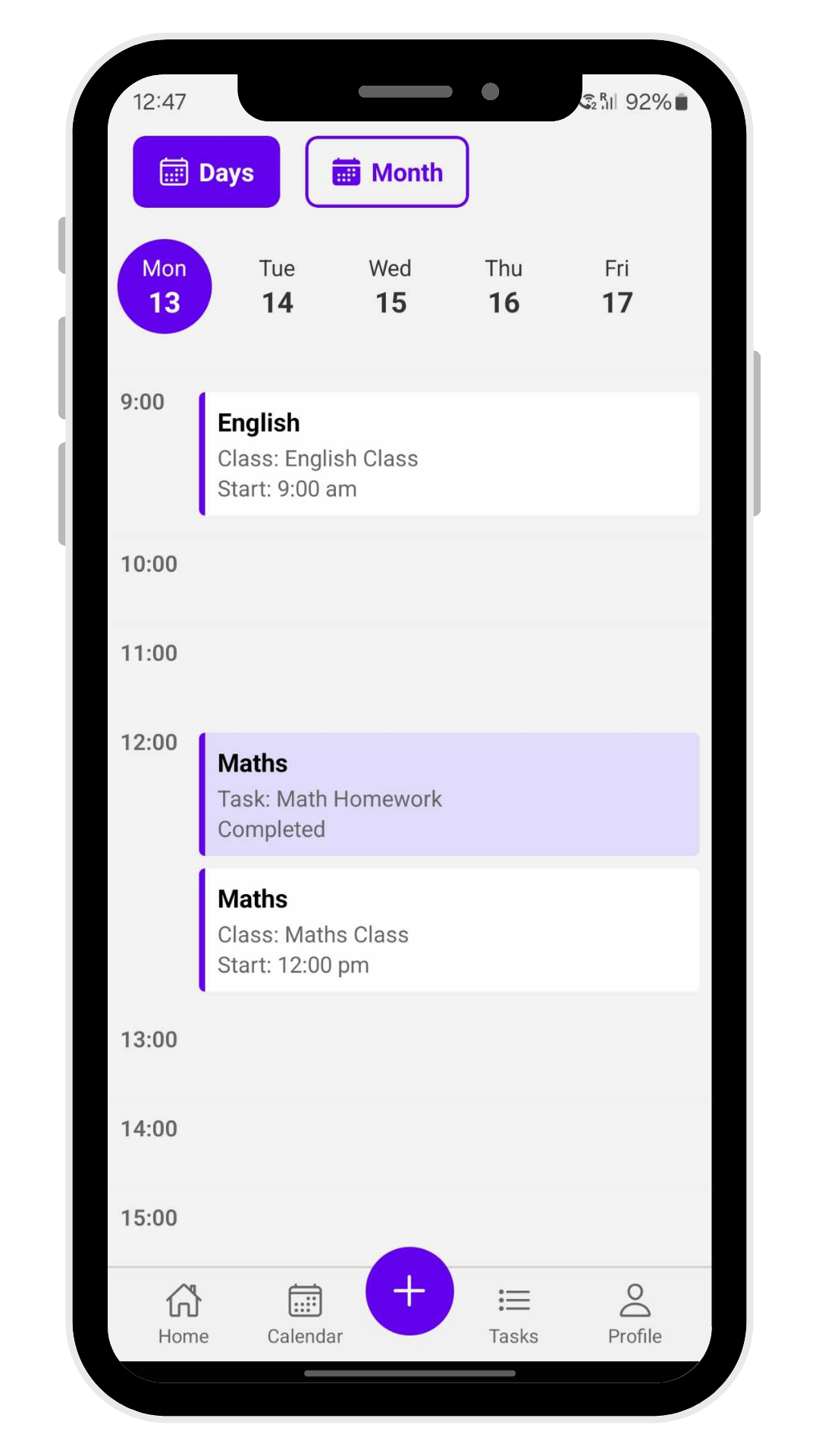 StudyMap Calendar
